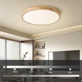 Brilagi - LED dimmelhető lámpatest WOODLINE LED/72W/230V 3000-6000K tölgy átm. 60 cm +távirányító