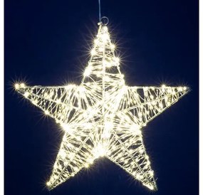 Home KAD40 csillag fém dekoráció, 320db melegfehér micro LED, fém kivitel, 5m tápkábel, adapteres tápellátás, beltéri kivitel