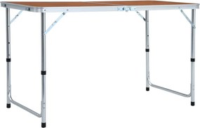 vidaXL összecsukható alumínium kempingasztal 120 x 60 cm