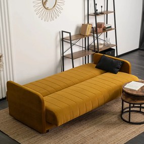 Zestaw 2x Sofa PORTO Musztardowa