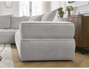 Világosszürke zsenília sarokkanapé (bal oldali-L alakú) Whesley – Bobochic Paris