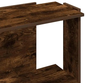 3 szintes füstös tölgy színű szerelt fa könyvespolc 60x30x80 cm