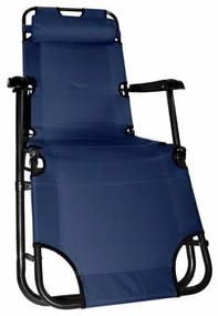 DIVERO Kerti összecsukható nyugágy kék