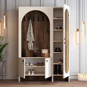Palermo előszobafal, krém-dió, 135 cm – TR845HCT4241