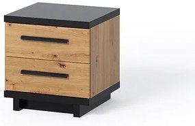 Éjjeliszekrény Indi NS (artisan tölgy + matt fekete + artisan tölgy). 1051740