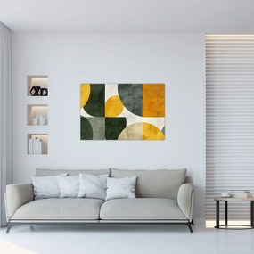 Kép - Olívazöld absztrakció (90x60 cm)