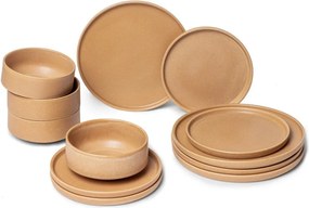 Malia 12 db-os tégla-narancssárga agyagkerámia étkészlet - Bonami selection