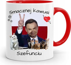 Piros Elnöki Bögre Andrzej Duda Pis Egészség felirattal