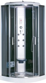 Vital Black hidromasszázs zuhanykabin 90x90 cm-es méretben