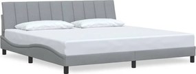 vidaXL világosszürke szövet ágykeret matrac nélkül Hanko 200 x 200 cm