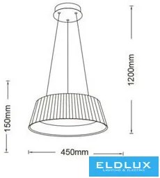 ELDLUX B83-G3CErnyős Függesztett LámpaLED IP20