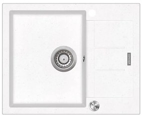 Concept DG05C45WH - CUBIS konyhai mosogató 50x62 cm gránit/fehér