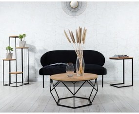 Virágállvány 110x40 cm fekete/barna