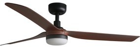 FARO 33817WT-21 - LED Dimmelhető ventilátor PUNT M LED/18W/230V barna/fekete átm. 132 cm WT + távirányító