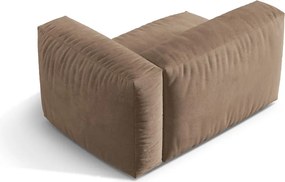 Világosbarna bársony kanapé modul (jobb oldali) Martina – Micadoni