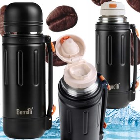 Berretti Teás-kávés Termosz 1,2 L Fekete, Hideg-meleg Csíkkal