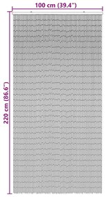 rovaros ajtófüggöny Sötétszürke 100x220 cm bambusz