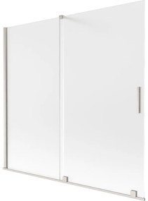 Mexen Velar, 2 szárnyas eltolható kádparaván 170 x 150 cm, 8 mm-es matt üveg, csiszolt acél, 896-170-000-31-97