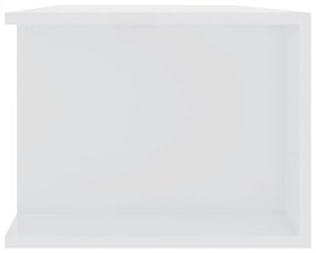 magasfényű fehér TV-szekrény LED-lámpákkal 135 x 39 x 30 cm