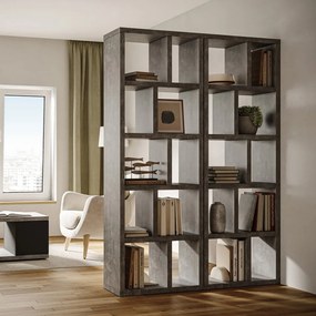 Szürke könyvespolc beton dekorral 70x198 cm Berlin – TemaHome