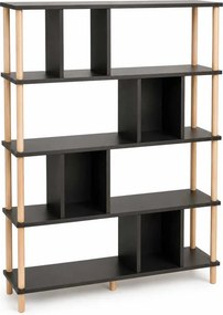 Könyvespolc, antracit, 90 cm