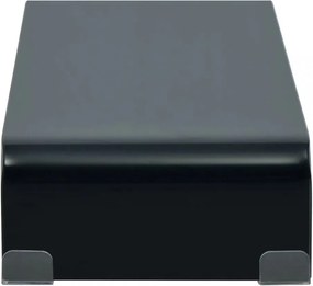 Átlátszó üveg TV/monitor állvány 60x25x11 cm