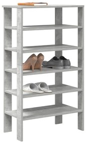 betonszürke szerelt fa cipőtartó 61x32x105 cm