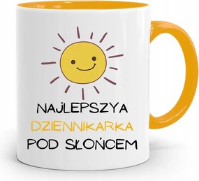 Sárga Bögre Ajándék Riporter Újságírónak fényképes nyomtatással