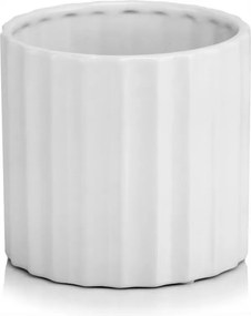 Virágtartó henger kerámia fehér átmérő 13cm 05.478.13 Polnix