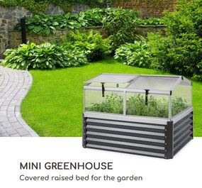 High Grow Advanced, magaságyás tetővel, 120 x 95 x 100 cm, 540 l, acél, antracit