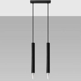 Sollux SL.0961 - Csillár zsinóron VIZIER 2xG9/40W/230V fekete