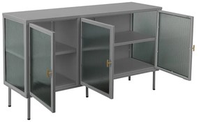 Szürke fém tálalószekrény 130x75 cm Rosalie – Støraa