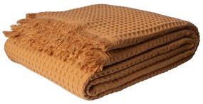Rézszínű pamut ágytakaró 140x200 cm Waffle – Mijolnir