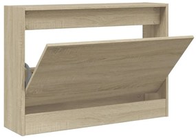 sonoma tölgy színű szerelt fa cipőszekrény 80 x 21 x 57 cm