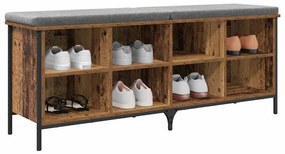 Cipőszekrény Öreg fa 131 x 35 x 50 cm Műszaki fa és vas