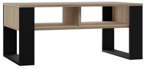 Odell MIX 2P dohányzóasztal, 90x50x58 cm, sonoma-fekete