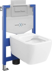Mexen Margo süllyesztett WC keret Fenix XS-U WC csészével, fényes fehér - 6853342XX00