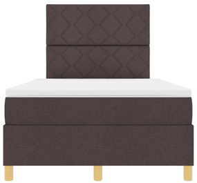 Box Spring Ágy Matraccal Sötétbarna Kisebb Dupla Szövet