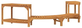 Jakuzzi Környezet Félig Kerek 252x111.5x55.5 cm Tömör Akácfa