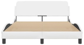 fekete műbőr ágykeret Dover 140 x 190 cm