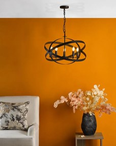 Dar Lighting vintage függeszték nitya matt fekete darnit0522
