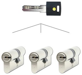 Építőbetét EC 30/35.SET3 közös kulccsal (3 db), sárga