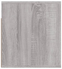 2 db szürke sonoma falra szerelhető éjjeliszekrény 50x36x40 cm