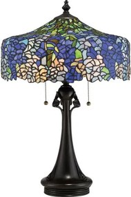 Elstead QZ-COBALT-TL Cobalt Tiffany asztali lámpa többszínű 3×E27 IP20