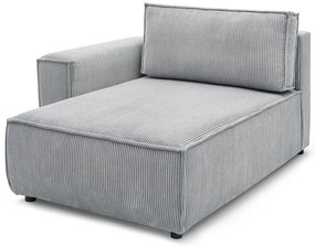 Világosszürke kordbársony kanapé modul (bal oldali) Nihad modular – Bobochic Paris