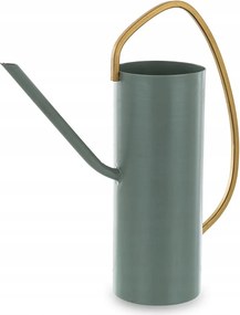 Virágtartó Fém Öntözőkanna 25x8cm Zöld Khaki Arany Retro Loft