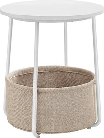 Lerakóasztal 45x45x50 cm, MDF, fehér, AKF-E1023 WT