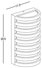 Zambelis E341 - LED Kültéri fali lámpa LED/10W/230V 3000K IP65 barna