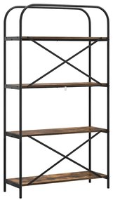 Könyvespolc Füstölt tölgy 80 x 30 x 146 cm Faanyag
