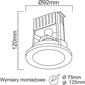 Orlicki Design SCUDO OR83804 Beépíthető spotlámpa 1x8W/Gu10